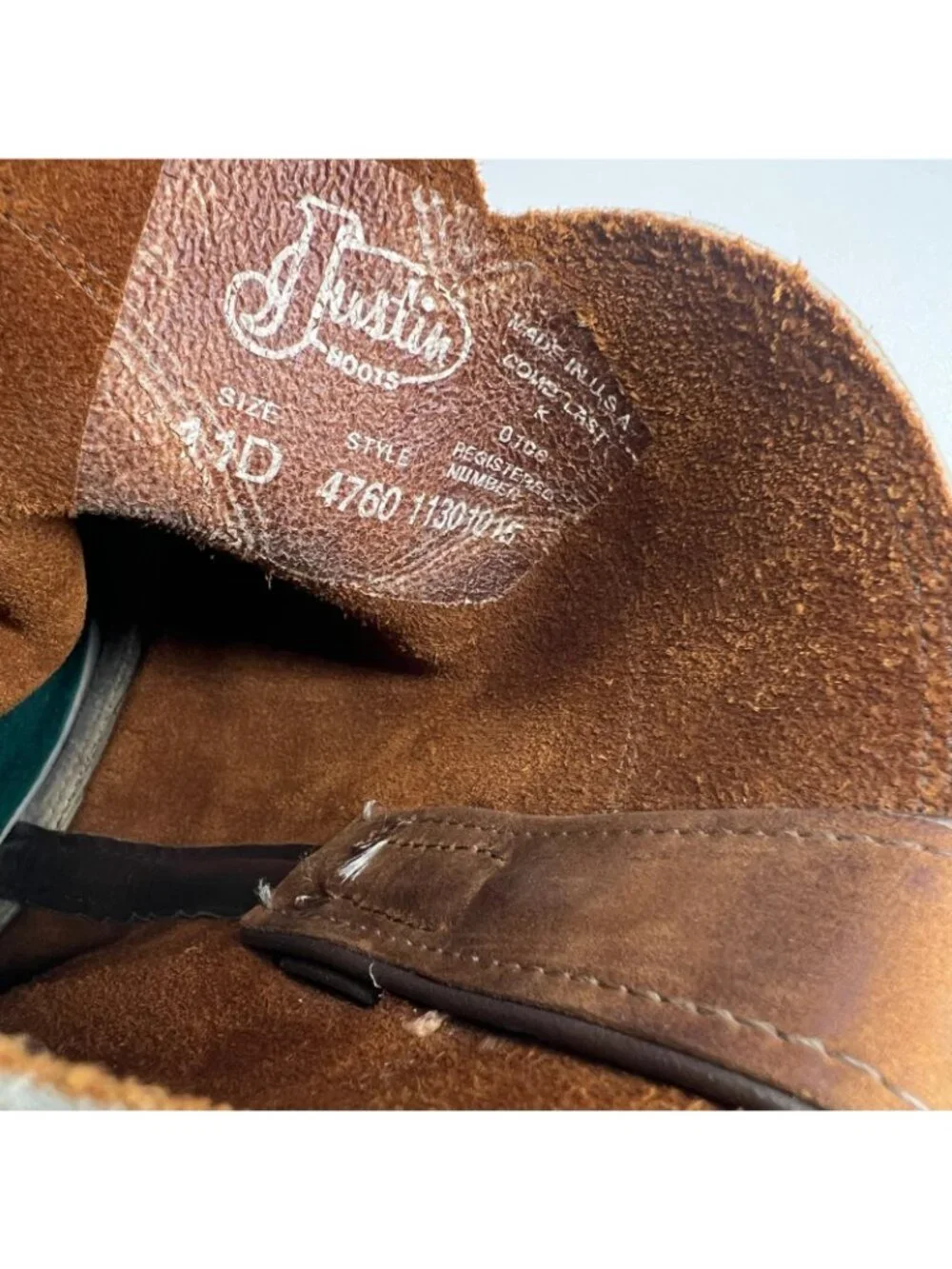 Justin Conductor 4760 Pull On Work Boots Mens 11 D Leather Slip Resistant Brown